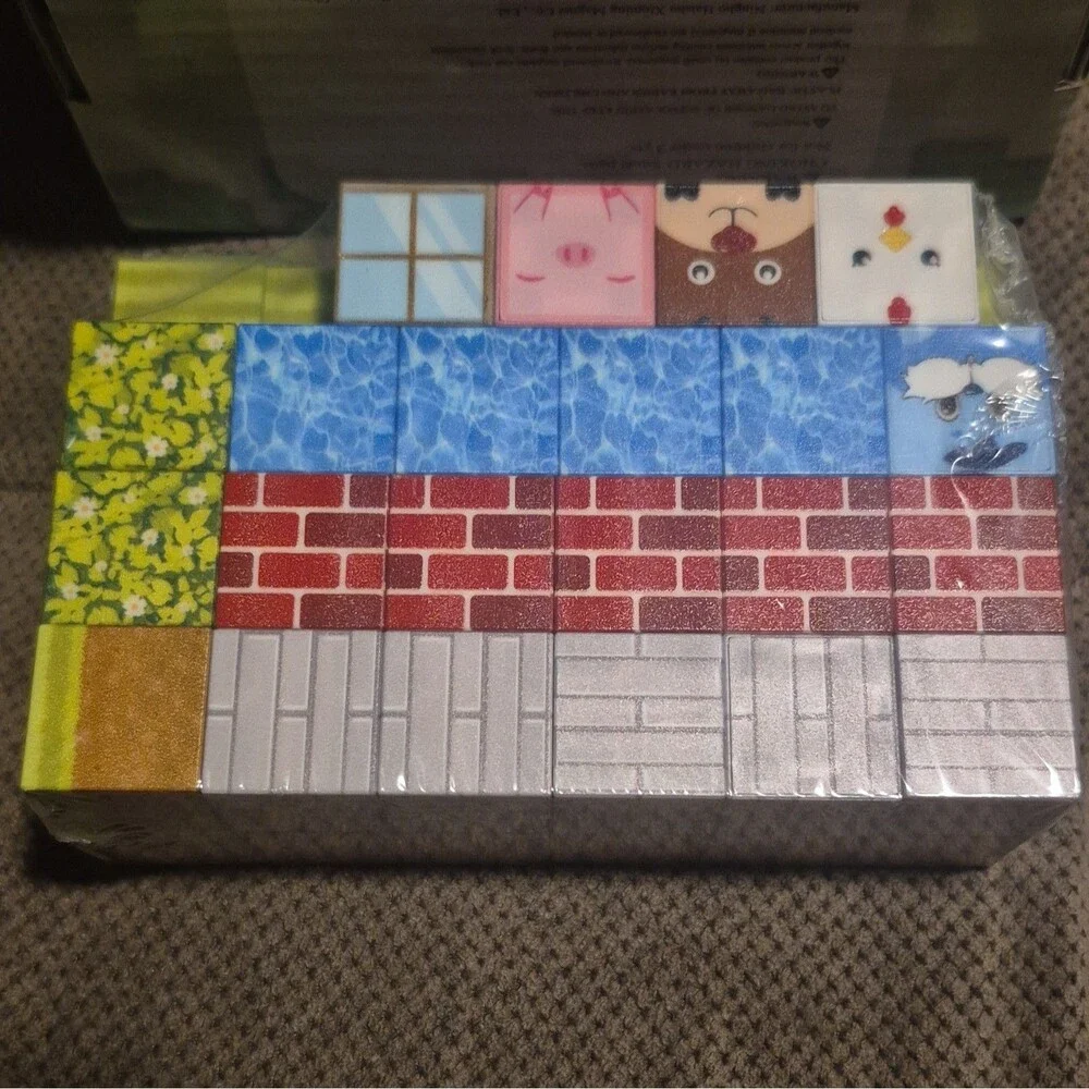 Minecraft Magnetic Blocks Deluxe Version Set 48-Piece Building Set Age 3+ Box
